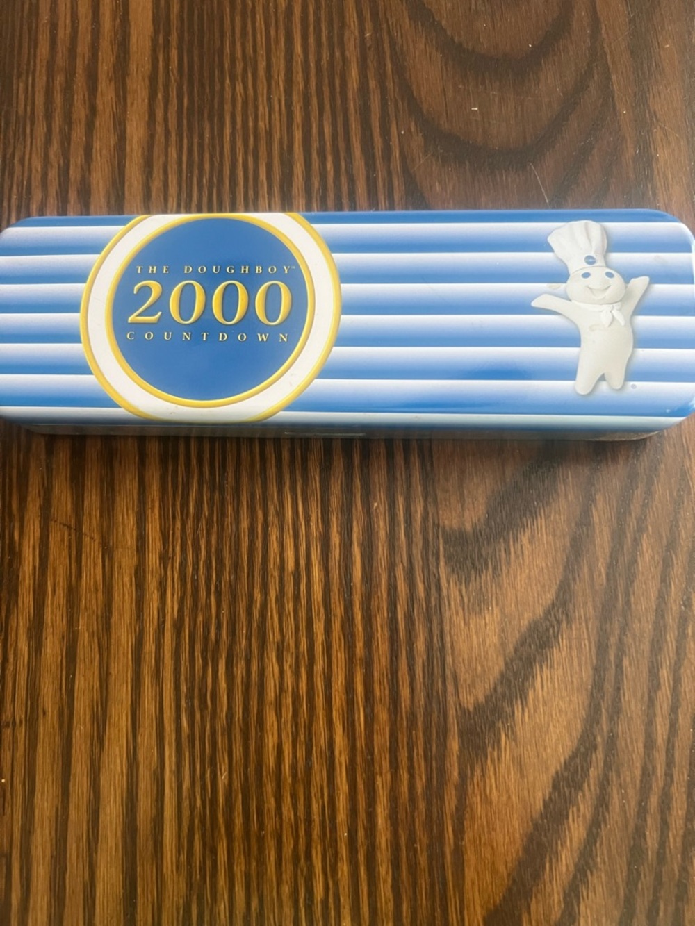 Pillsbury Doughboy 2000 Countdown Collectible Tin - Blue & White
